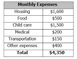 Seventh Grade / Using A Family Budget Estimator