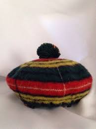 Men's striped ribbed slouchy knit beanie winter hat warm work cap soft toboggan. Vintage English Scottish Plaid Hat Beret Knit Striped Etsy Scottish Plaid Plaid Hats Beret