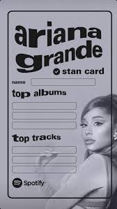 Franks & london on da track. Ariana Grande Stan Card From Spotify For Instagram Stories Ariheads