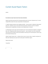 Format dan template terkini yang betul. Contoh Surat Rasmi Terkini 2019