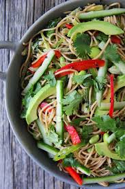 Chilled Noodle Salad With Ginger Wasabi Dressing Recipe Delicious Salads Recipes Wasabi Recipes