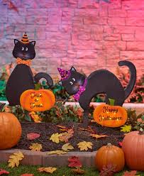 Solar Halloween Cat Stakes Halloween Cat Spooky Halloween Decorations Halloween Outdoor Decorations