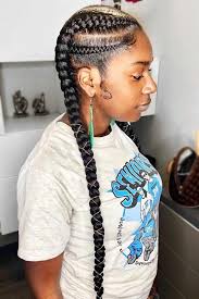 Here is another quick and easy protective hairstyle for the hot summer. Cute Double Ghana Braids Braids Naturalhair Whatever Black Braided Hairstyles African Americans Sho Braids For Black Hair Two Braid Hairstyles Hair Styles