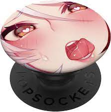 Amazon.com: Ahegao Face Anime with Heart Shaped Eyes and Tongue Out  PopSockets PopGrip: Swappable Grip for Phones & Tablets : Cell Phones &  Accessories