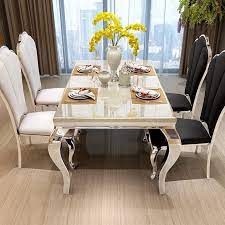 Maybe you would like to learn more about one of these? 7 Piece Dining Table Set 6 Chairs Stainless Steel Kitchen Room Breakfast Furniture Vp D3005 Buy Dining Table Stainless Steel Stainless Steel Dining Table Base Stainless Steel Dining Table Product On Alibaba Com