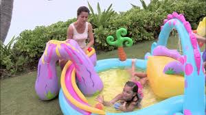 Video Demonstration Aire De Jeux Gonflable Dinoland Intex Youtube