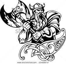 Black And White Vector Nordic Viking Black White Vector Illustration Vinyl Ready By Digital Clipart Via Shutterstock Tatuirovki Vikingov Vektornye Illyustracii Konturnye Risunki