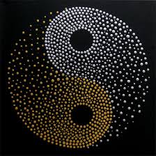 Yin Yang Gold And Silver Original Modern By Matrixartbydv 59 00 Mandala Canvas Modern Canvas Painting Modern Painting