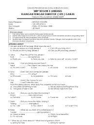 Check spelling or type a new query. Contoh Soal Bahasa Inggris Kls 8 Smt 1 Bab 4 Jawabanku Id