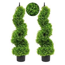 Shop quality real topiary trees including ball, pom pon, cone & spiral to make your home beautiful. Buy Momoplant Artificial Topiary Outdoor Boxwood Spiral Topiary Tree 3ft 2 Pieces Faux Topiary Tree Outdoor Faux Tree Green 35 Inch 2 95ft Online In Indonesia B08fzx2djg