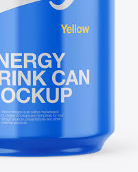 Glossy Can Mockup In Can Mockups On Yellow Images Object Mockups
