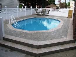 If An In Ground Pool Is Not In Your Foreseeable Future Maybe An Above Ground Pool Is The Semi Inground Pools Swimming Pool Designs Inground Pool Installation