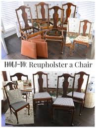 How To Easy Chair Reupholstery Tutorial Chair Reupholstery Dining Chair Makeover Reupholster Chair Dining