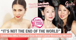 In the early stages, they may be about the same size as a pea, and can feel dimpled, much like the surface of a golf ball. Female Celebrities Who Triumphed Over Breast Cancer Tell Other Ladies To Be Positive Girlstyle Singapore