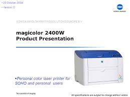 Find everything from driver to manuals of all of our bizhub or accurio products. Konica Minolta Printing Solutions Europe B V Magicolor 2400w Product Presentation Personal Color Laser Printer For Soho And Personal Users 20 October Ppt Download