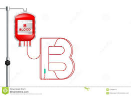 Blood Bag Type B Red Color And Alphabet Letter B Sign Shape