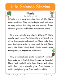 This is the core competency of reading the goal is to take in information and give meaning to it. Plants Life Science Reading Comprehension Worksheet Have Fun Teaching