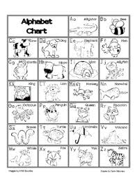 Beyumi 52pcs animal alphabet cutouts abc letters learning cards educational materials home preschool classroom decoration bulletin board . Alphabet Chart Black And White Worksheets Teaching Resources Tpt