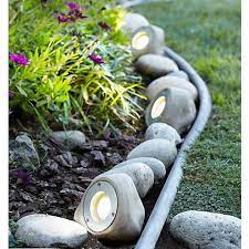 Five Light Rock Led Landscape Kit 2r771 Lamps Plus Front Yard Landscaping Design Landscape Lighting Kits Front Yard Landscaping