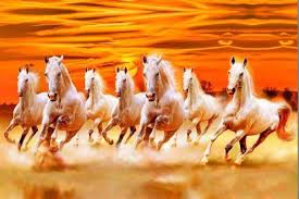 Graphics world 7 horse running vinyl vastu poster 48x24. Vastu Poster White 7 Horse Vastu Painting Beautiful Seven Horse Running At Sunrise Wall Poster Wall Painting Washable Canvas Poster Natural Print Painting Home Decor Office Decor Canvas Art Animals Posters