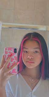 Dyed Hair Inspo Pink Front Strands Arianavinh Hair Color Underneath Front Hair Styles Pink Hair Dye
