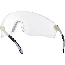 Head protection (eyewear, safety helmets, hearing protection, respiratory protection) gloves, workwear, outdoor wear, technical wear, safety shoes, fall protection. Schutzbrille Lipari Clear Delta Plus Freytool