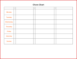 lovely teenage chore chart resume pdf