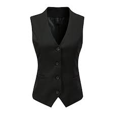 Vocni Women S Fully Lined 4 Button V Neck Economy Dressy Suit Vest 23 Liked On Polyvore Featuring Outerwea Womens Suit Vest Waistcoat Woman Dressy Vest