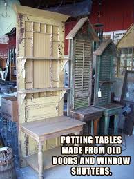 Dump A Day Don T Throw Away Your Old Junk Reuse It 21 Pics Cool Project I Have A Couple Of Old Doors Pat With Images Diy Garden Decor Pallet Potting