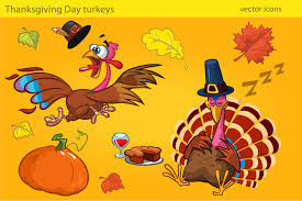 Download for free in png, svg, pdf formats. Thanksgiving Turkey Characters Vector Cartoon Illustrations By Drawkman Thehungryjpeg Com