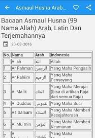 Kumpulan asmaul husna arab, latin dan artinya lengkap, beserta penjelasan setiap asmaul husna asmaul husna sendiri memiliki jumlah sebanyak 99 nama. Asmaul Husna Fur Android Apk Herunterladen