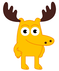 From his debut along with rocky, bullwinkle's gloves were blue. Moose Cartoon Characters