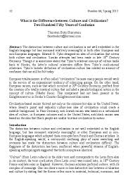 Pdf What Is The Difference Between Culture And Civilization Two Hundred Fifty Years Of Confusion Thorsten Botz Bornstein Academia Edu