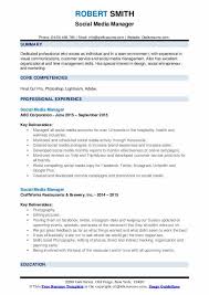 Check spelling or type a new query. Social Media Manager Resume Samples Qwikresume