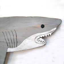 Large Wooden Shark Nautical Wall Decor Outdoor Art Shark Wall Etsy Wooden Shark Coastal Wall Decor Nautical Wall Decor