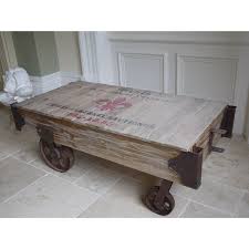 Cart style coffee table $ 935.00. Large Industrial Railway Cart Style Coffee Table Flora Furniture