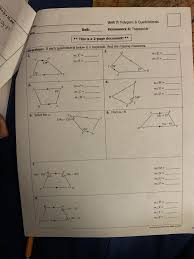 Some of the worksheets displayed are name period gl u 9 p q, chapter 6 polygons quadrilaterals and special parallelograms, essential questions enduring understanding with unit. Solved V 5y 19 And 127 37 Unit 7 Polygons Quadril Chegg Com