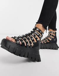 Gabinetecivil Alshops Nike Sb Nike 6 0 Air Morgan 2 Head Lamoda Extreme Stud And Chain Chunky Sandals In Black