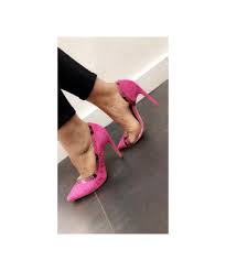 Parfait pour vos soirées, cérémonies et mariages. Nouvelle Gourmandise Osmose Escarpin Femme Daim Rose Fuschia A Talon
