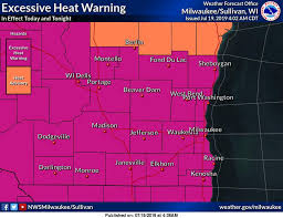 Dangerous heat will persist through the end of this week, but some relief from the heat is finally on the way for next week. Excessive Heat Warning In Effect For Southern Wisconsin Take Precautions If Outside Weather Madison Com