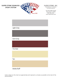 Color Charts Super Stone Inc