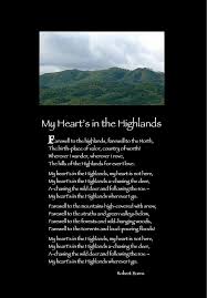 Poster Poem My Heart S In The Highlands By Poetic Expressions Scottish Quotes Scotland Poems