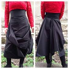 Amazon Com Black Minimalist Boho Cotton Skirt A Line Maxi