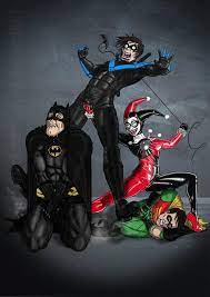 It's said one night Quin overheard Batman tell Dick Grayson and Robin that  Harley was, “No threat, she's a girl”. To which the heroes laughed and  cheered. Later that night, she found