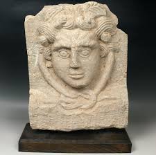 Roman relief of Medusa and Hercules knot for sale