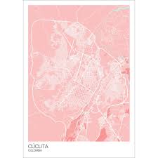 It is situated right on the border between columbia and venezuella and plays a key role in. Cucuta Map Art Print Free International Shipping Mapply Co