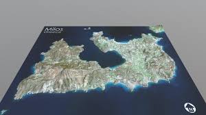 Γραφικά και όμορφα χωριουδάκια σας περιμένουν να κάνετε τις βόλτες σας στα σοκάκια τους. Milos Melos Greece Map 1 90 000 Scale 3d Model By Smartmapps Smartmapps F03ccb6