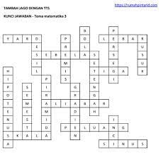 1347 1 digit benar,ditempat yang salah. Teka Teki Silang Dengan Tema Matematika Rumah Pintar