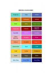 Color Chart Esl Worksheet By 1r0n L10n