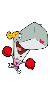 Spongebob Pearl Krabs As Cheerleader Sticker Spongebob Pearl Spongebob Spongebob Squarepants Cartoons